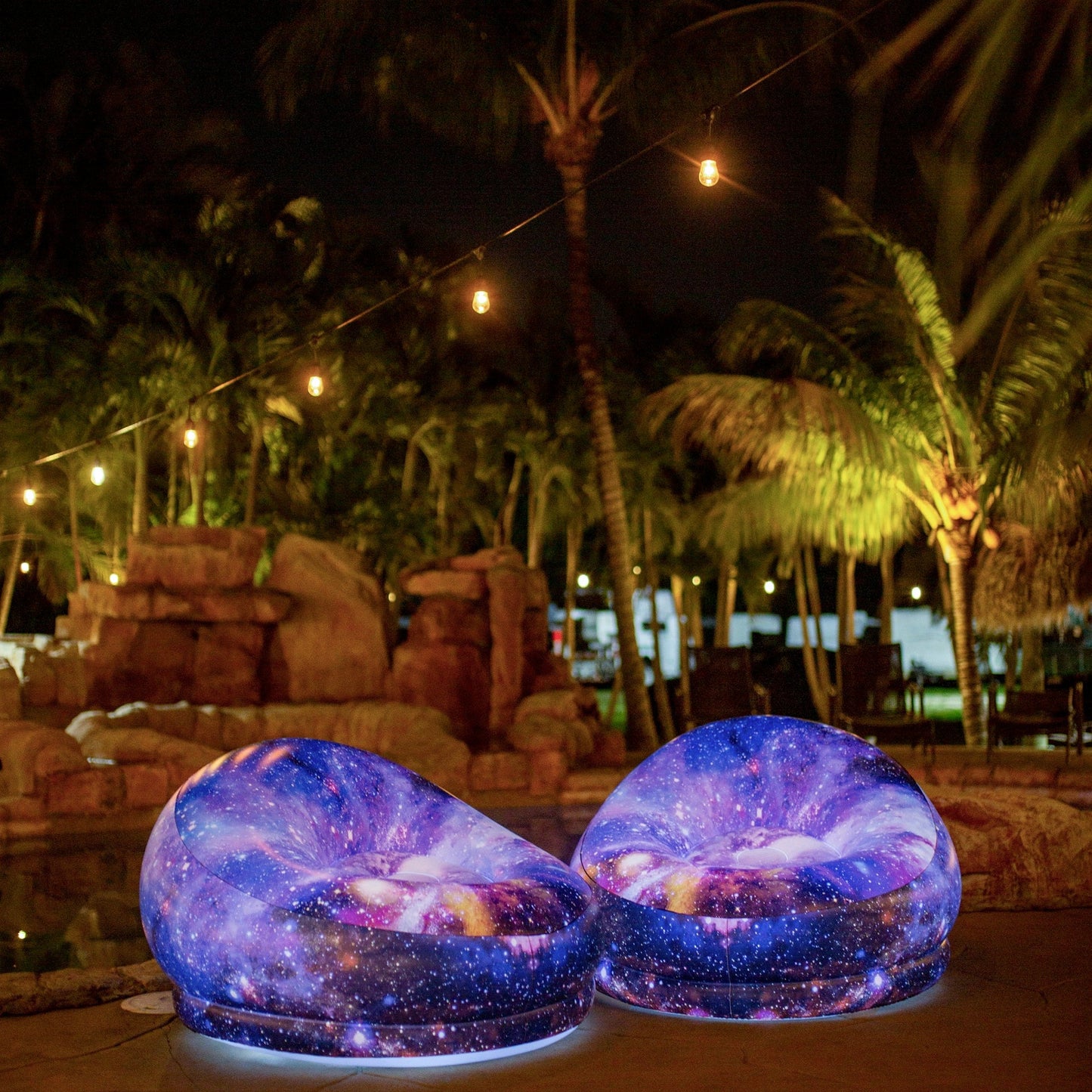 Inflatable Chair Illuminated Galaxy Air Candy