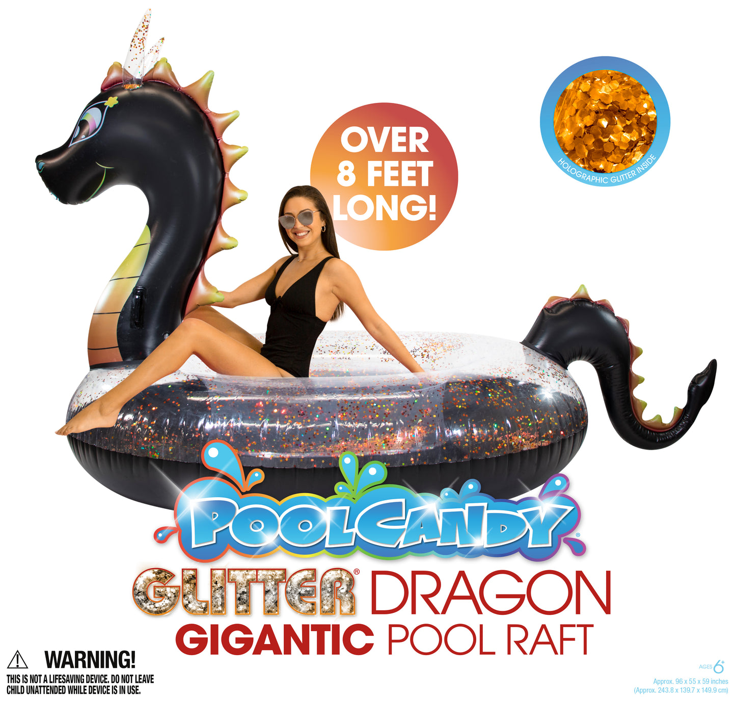 Gigantic Glitter Pool Float by PoolCandy