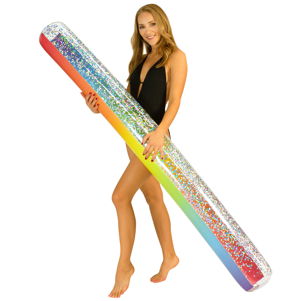 Rainbow Collection Glitter Pool Noodle - Rainbow Haze