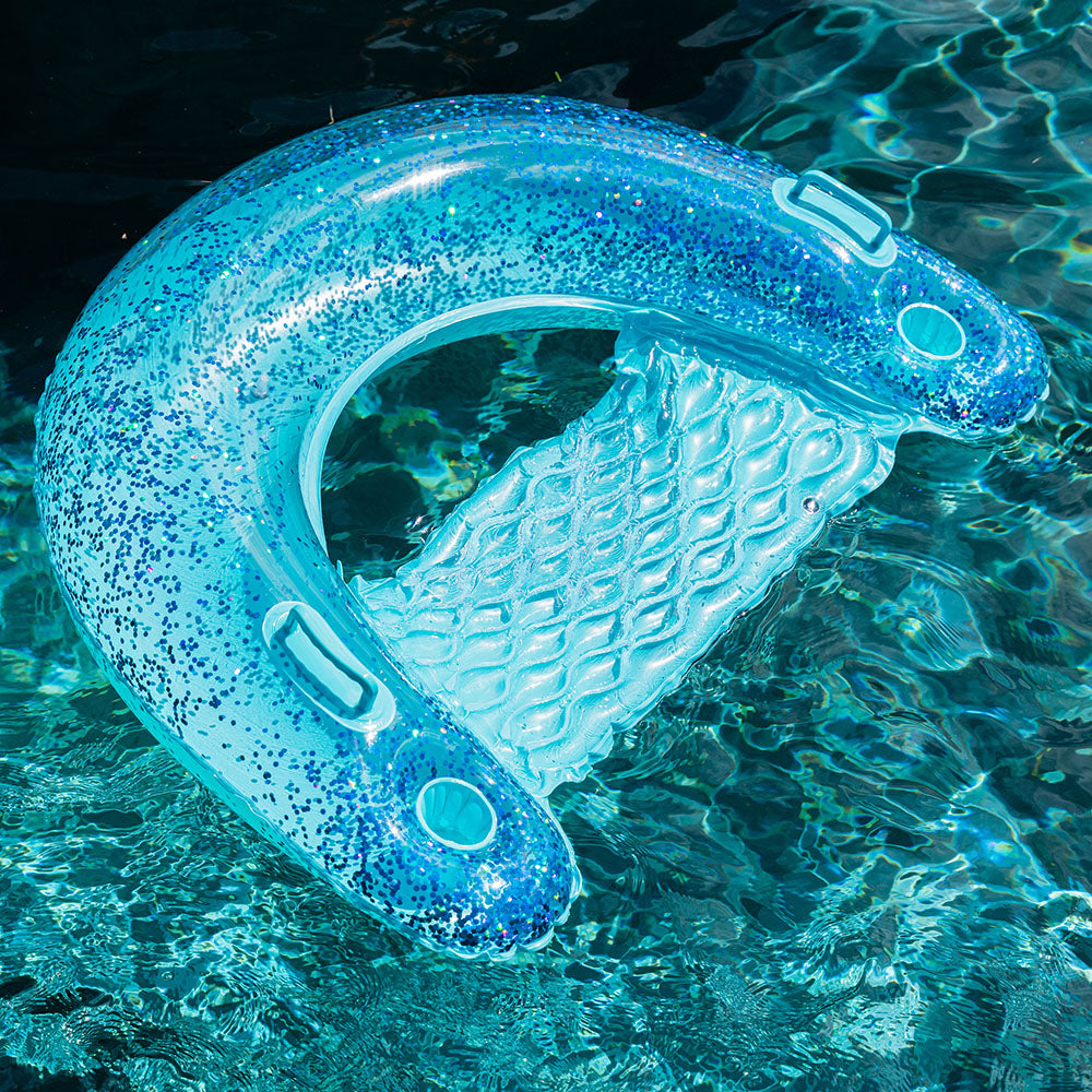 Jumbo Sun Chair with Aqua Glitter