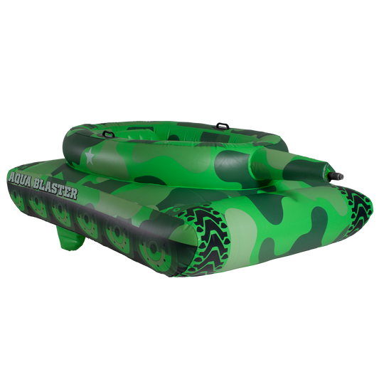 PoolCandy Aqua Blaster™ Motorized Tank Float – Rechargeable 7-Ft Inflatable Pool Tank with Water Cannon