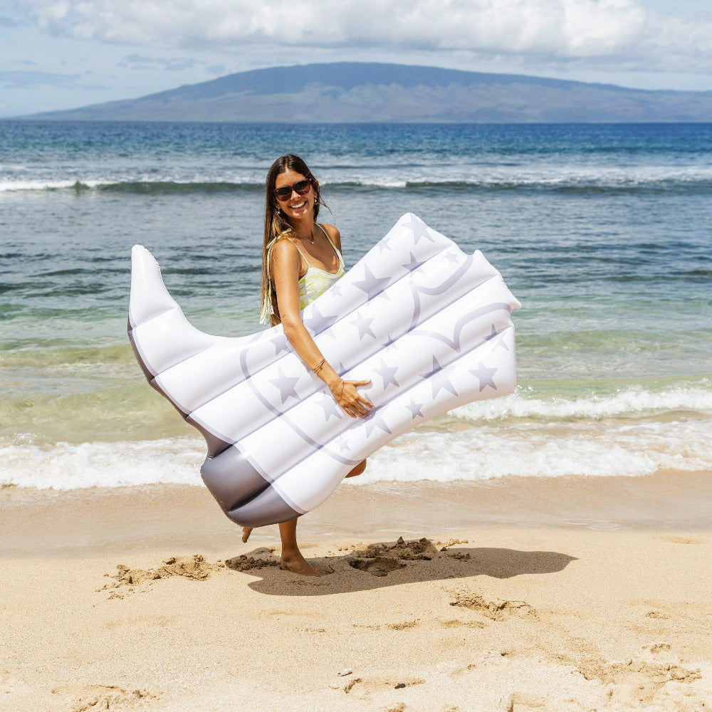 Giant White Cowgirl Boot 54" Pool Float
