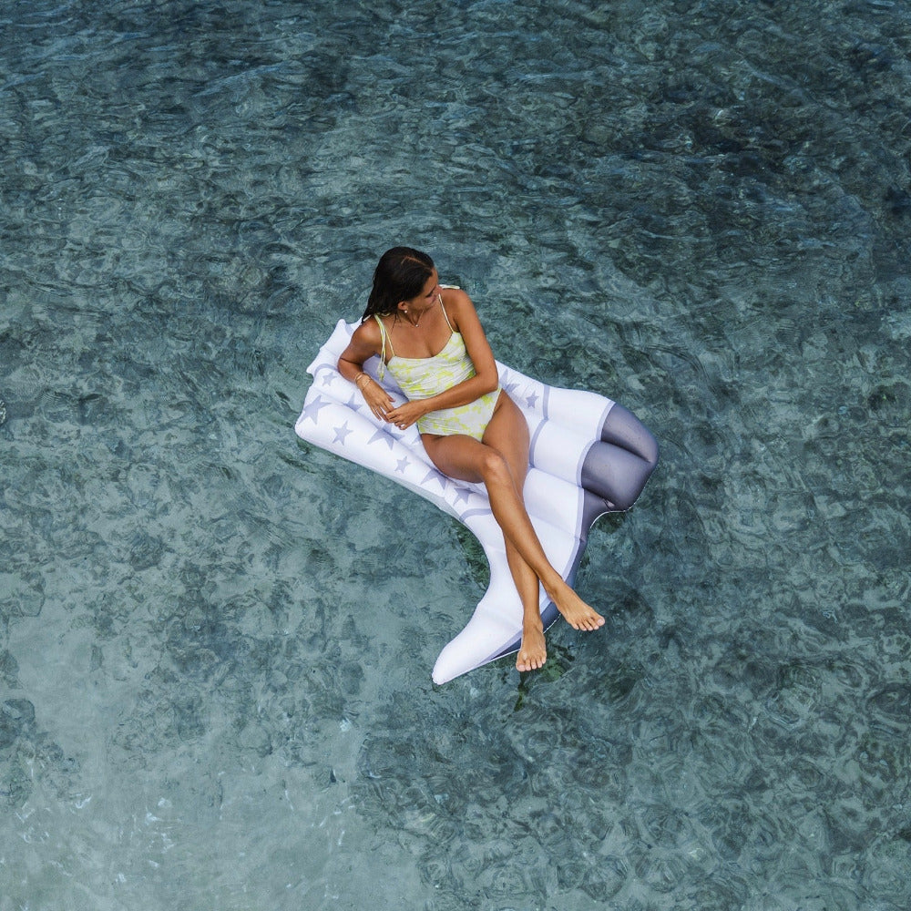 Giant White Cowgirl Boot 54" Pool Float