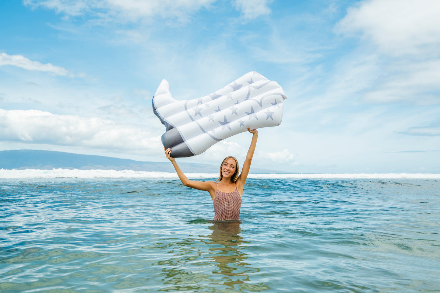 Giant White Cowgirl Boot 54" Pool Float