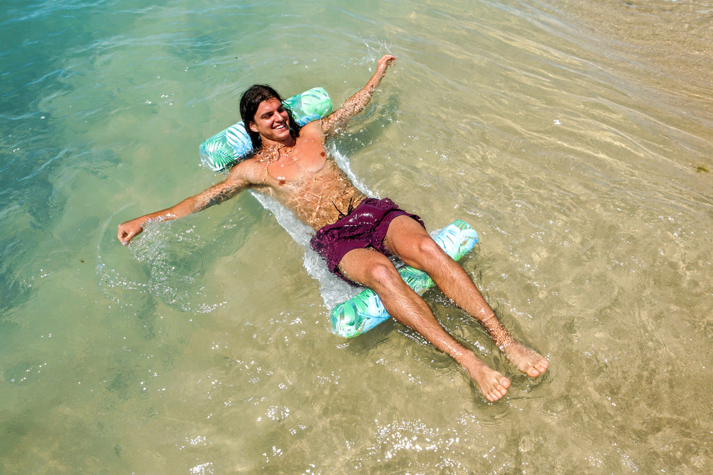 Resort Collection Pool Hammock with Palm Print