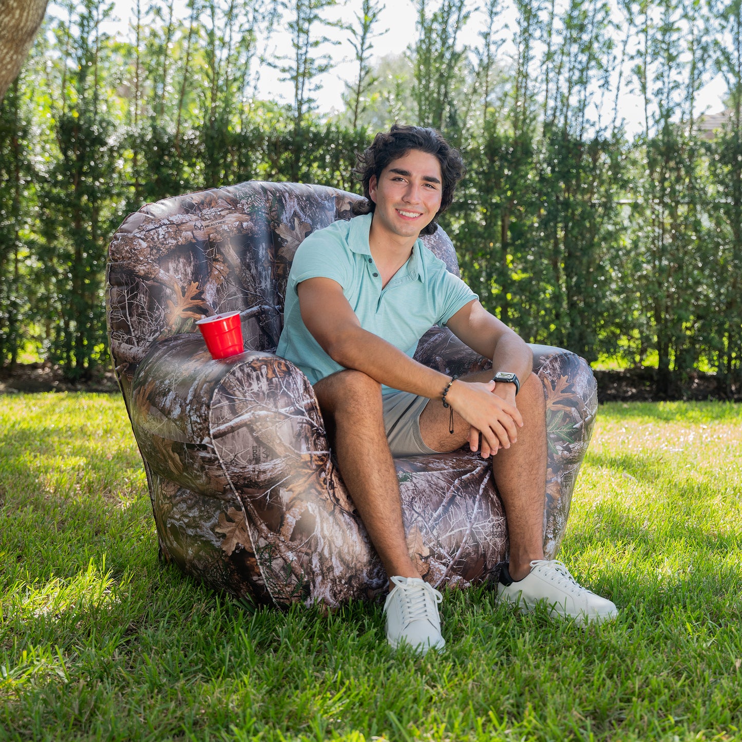 Inflatable Armchair featuring Realtree Edge Camo Design by Air Candy