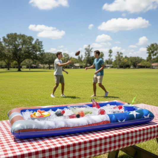 Inflatable Buffet Pool Cooler Stars & Stripes