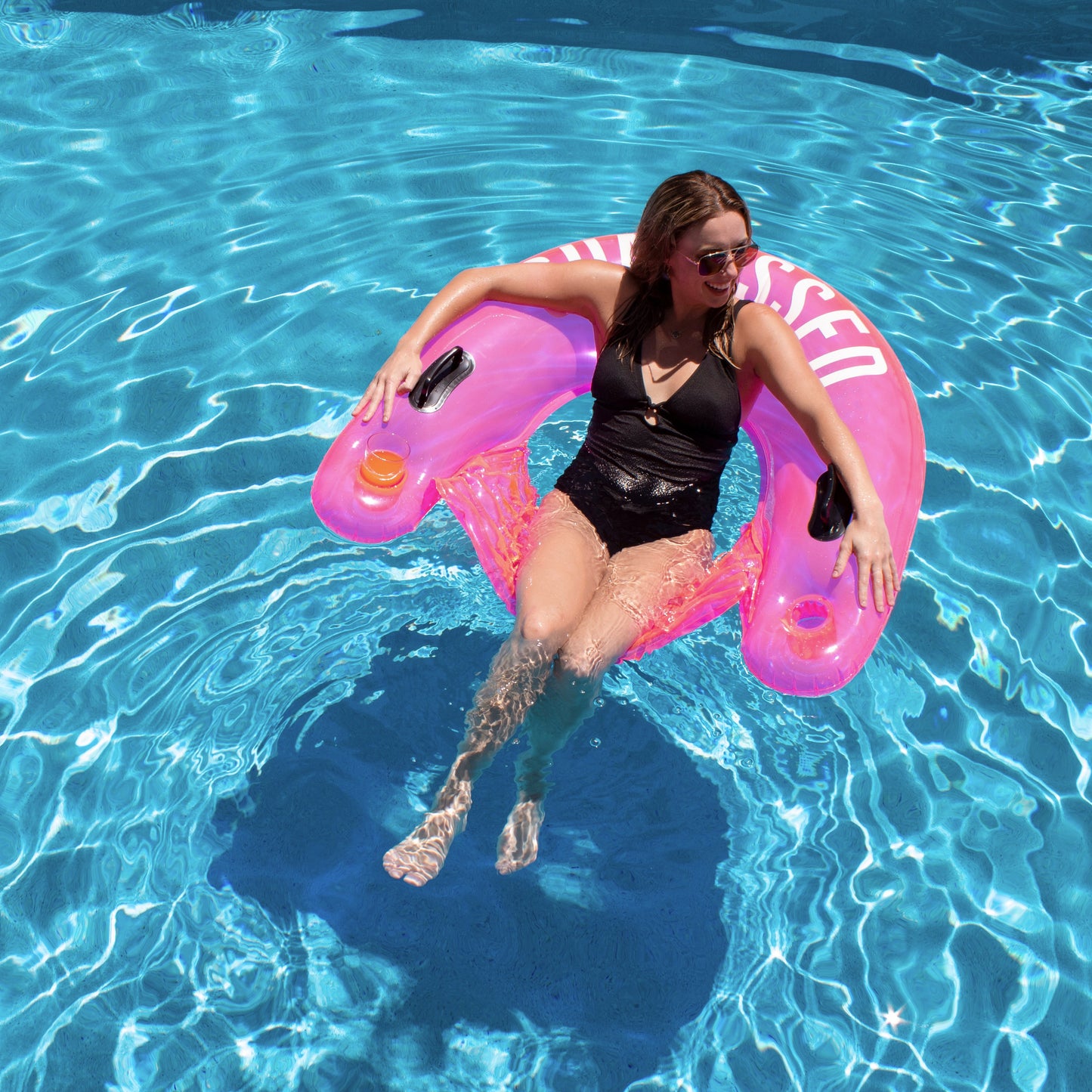 Inflatable Sun Chair Sweet Shop Bubble Gum Pink Color