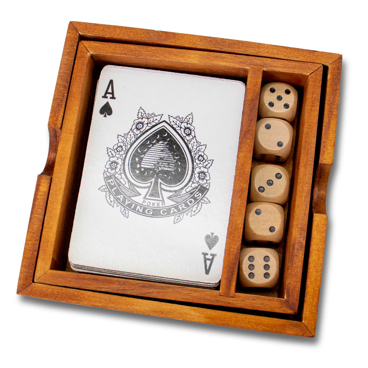 BrainCandy Wooden Cards & Dice Set