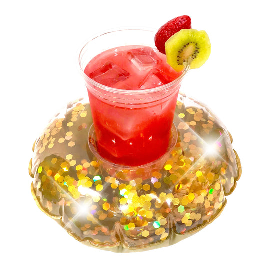 SplashParty Glitter Drink Float 2-Pack Gold Glitter