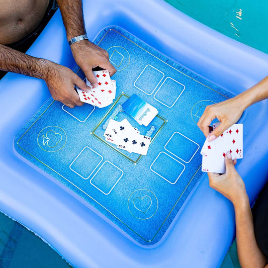 Inflatable Game Table with Waterproof Playing Cards