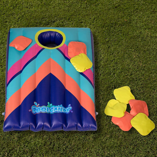 Inflatable Blue Cornhole Toss Floating PoolCandy