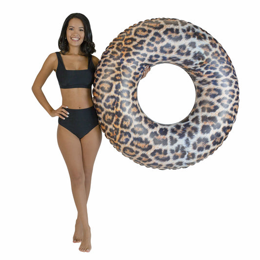 Inflatable Pool Tube Leopard Print Jumbo Size PoolCandy