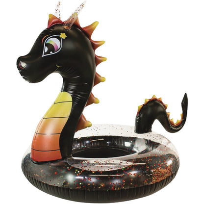 Inflatable 42" Black Dragon Pool Tube Glitter PoolCandy