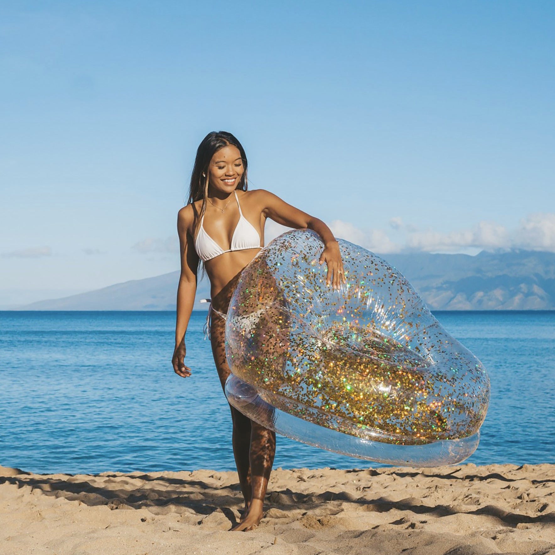 Air Candy Inflatable Gold Glitter Chair