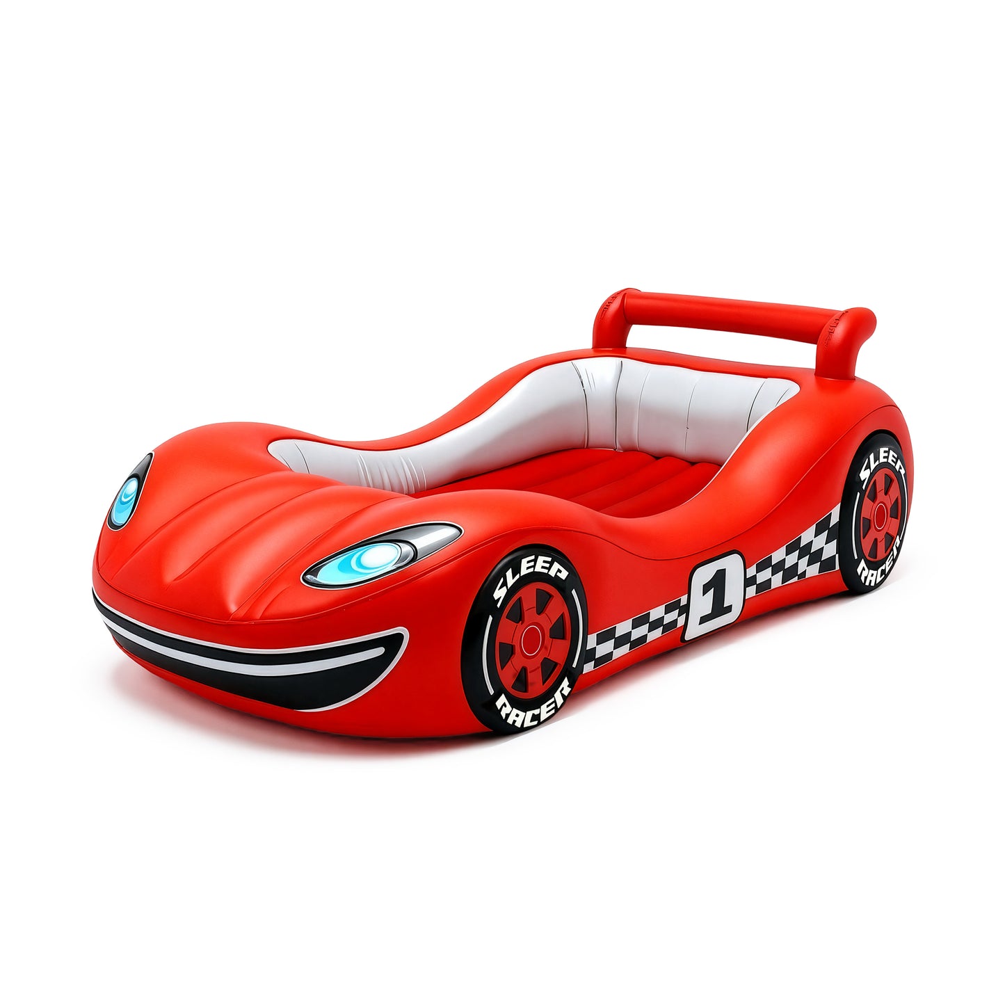 Sleep Racer™ Comfy Cruiser Inflatable RED Illuminated LED Inflatable Car Bed Toddlers Ages 2 to 6