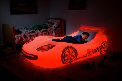 Sleep Racer™ Comfy Cruiser Inflatable RED Illuminated LED Inflatable Car Bed Toddlers Ages 2 to 6