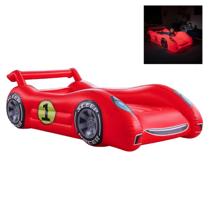 Sleep Racer Dream Car - Red Illuminated LED Inflatable Car Bed Age 3 to 12