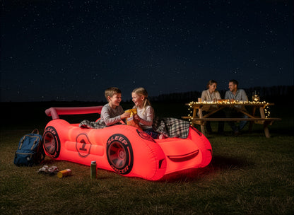 Sleep Racer Dream Car - Red Illuminated LED Inflatable Car Bed Age 3 to 12