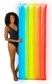 Classic Rainbow Illuminated LED Deluxe Pool Raft - 74 x 30"