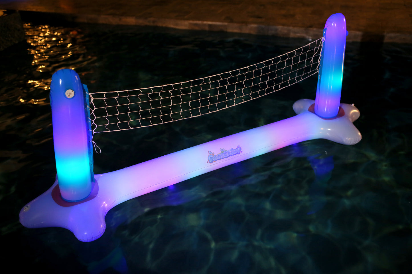 Illuminated LED Floating Volleyball Set