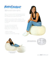 Inflatable Ottoman Mongolian Faux Fur Air Candy