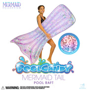 Deluxe Mermaid Tail  Glitter Pool Raft