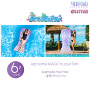 Deluxe Mermaid Tail  Glitter Pool Raft