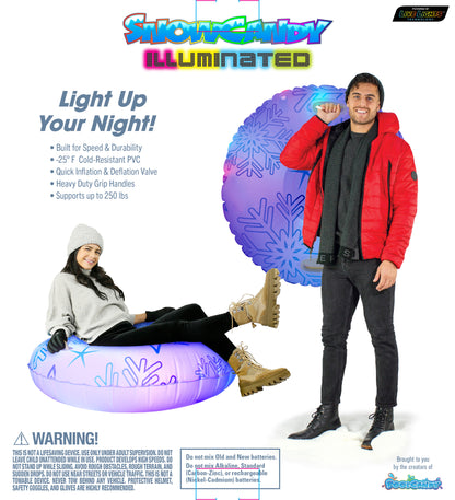 SnowCandy Illuminated Jumbo LED Snow Tube
