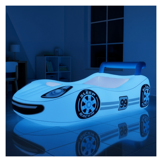Sleep Racer™ Comfy Cruiser Inflatable LED Air Bed (Ages 2–6) by Nite Brite™ from the makers of AirCandy