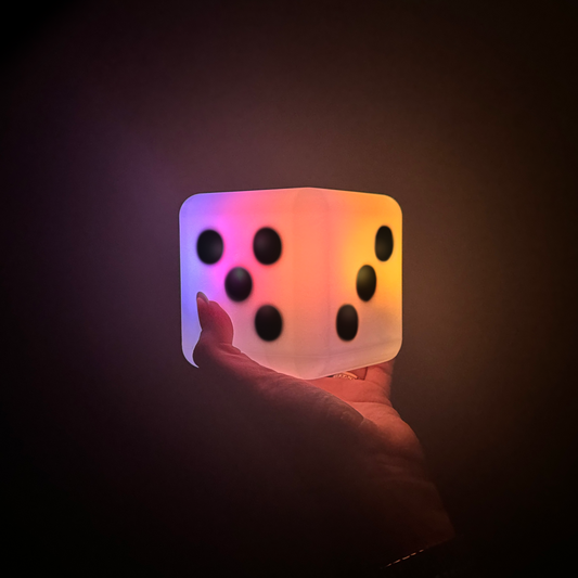 GameCandy Giant LED Lawn Dice Set of 5 Dice with Draw String Bag