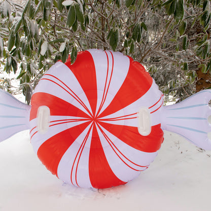 Peppermint Candy Inflatable Snow Sled 42 inch by SnowCandy