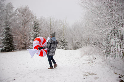 Peppermint Candy Inflatable Snow Sled 42 inch by SnowCandy