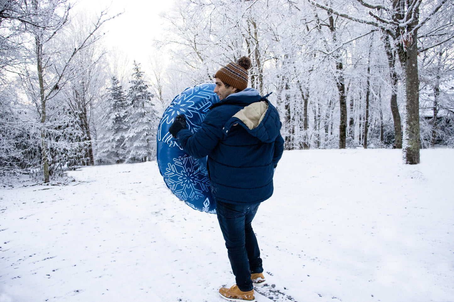 Inflatable Snow Tube Blue Pro Edition Large SnowCandy