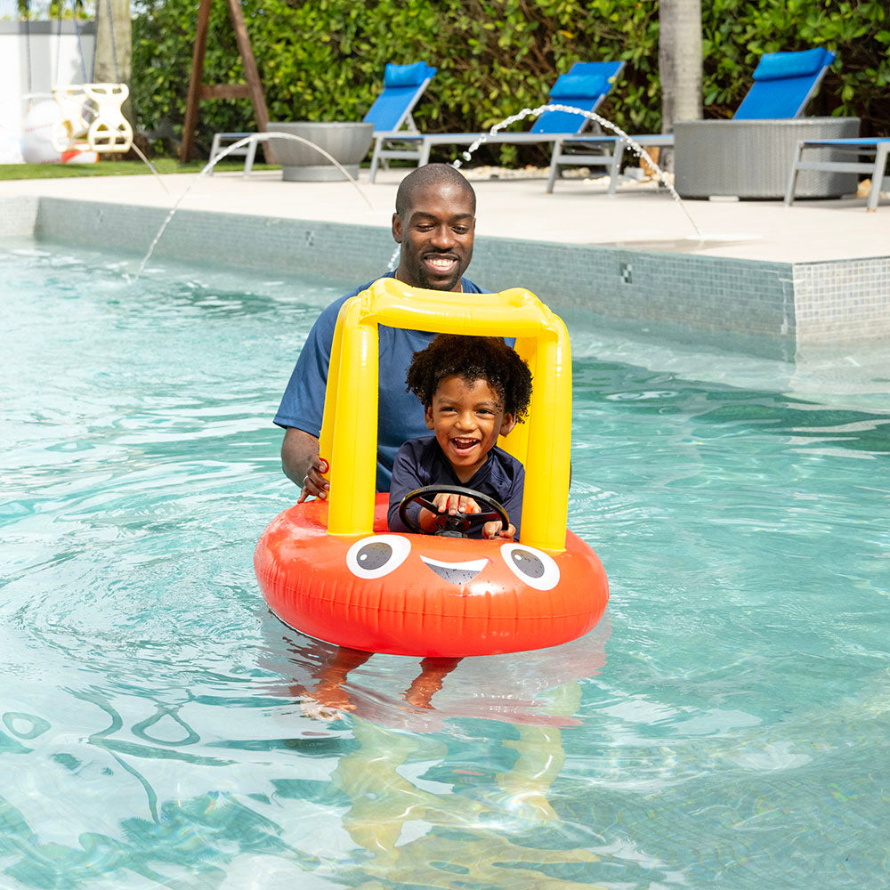 Little Tikes Cozy Coupe Junior Baby Boat - Infant Pool Float with Canopy, Safety Seat, and Steering Wheel
