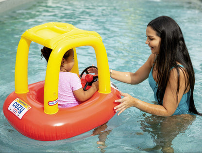 Little Tikes Cozy Coupe Junior Baby Boat - Infant Pool Float with Canopy, Safety Seat, and Steering Wheel