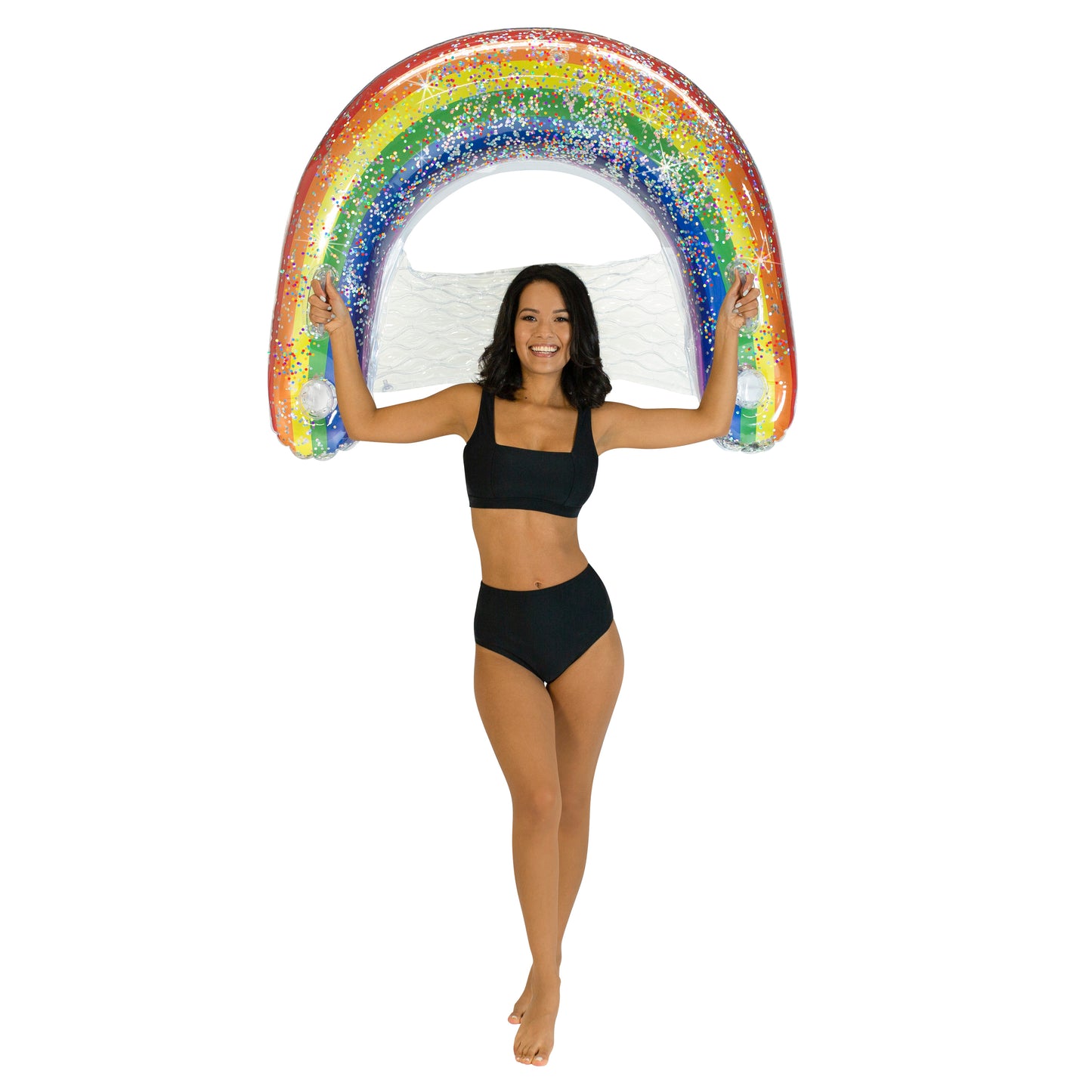 Inflatable Sun Chair Rainbow Classic Glitter PoolCandy