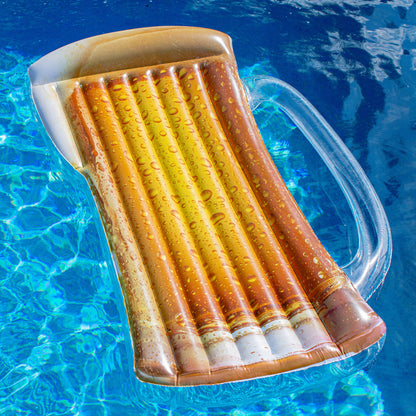 Inflatable Giant Beer Mug Pool Raft RealPrint Pool Raft 68" x 46"