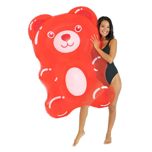 Giant Red Strawberry Gummy Bear Pool Float – PoolCandy