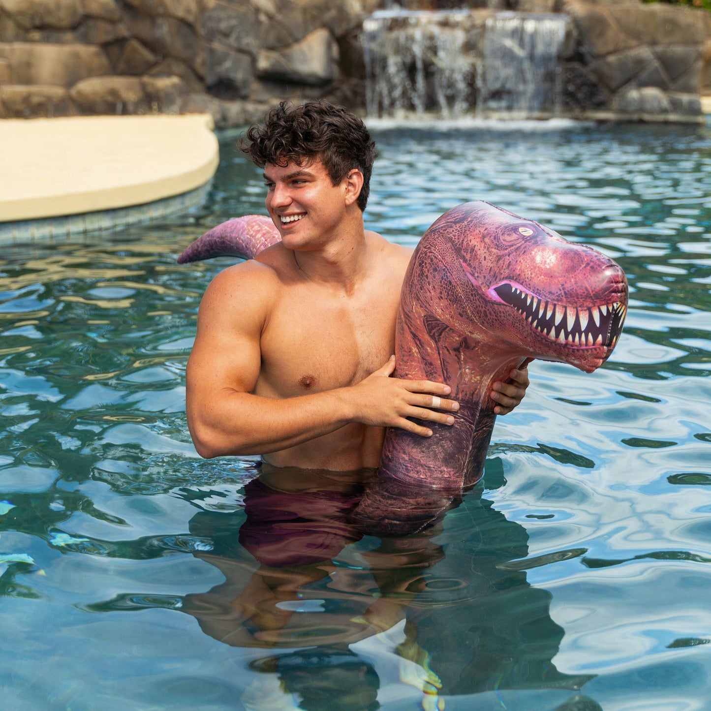 Inflatable T-Rex Pool Ride On Noodle