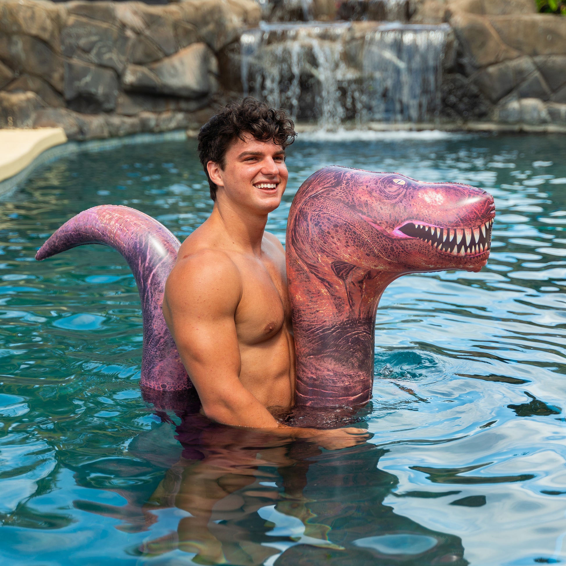 Inflatable T-Rex Pool Ride On Noodle