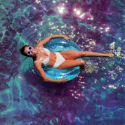 SplashParty 36" Beach & Pool Tube with Glitter - Aqua Glitter