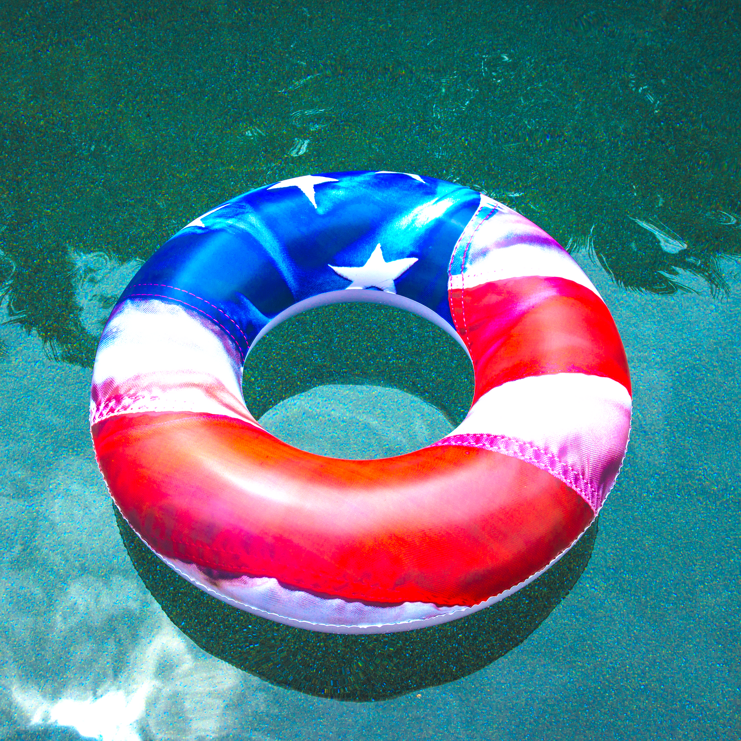 Inflatable American Flag Pool Tube Stars & Stripes 36 Inch