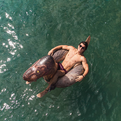 PoolCandy T-Rex Dinosaur Pool Float – 40” RealPrint® Edition – Fierce Fun