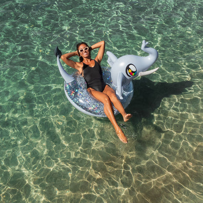 Glitter Inflatable Elephant - Large 42" Pool & Beach Tube