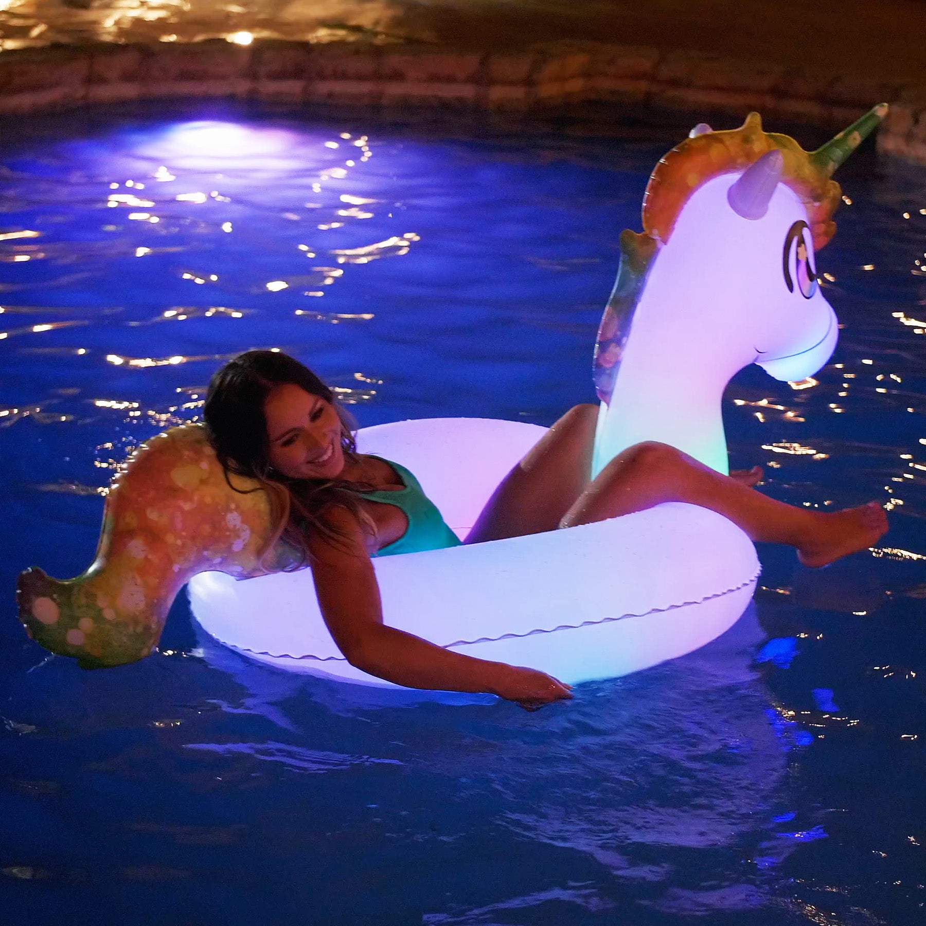 Inflatable Illuminated LED Pool Tube Large Size