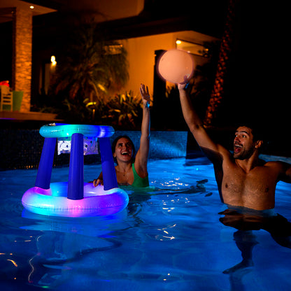 Illuminated Floating LED Basketball Set