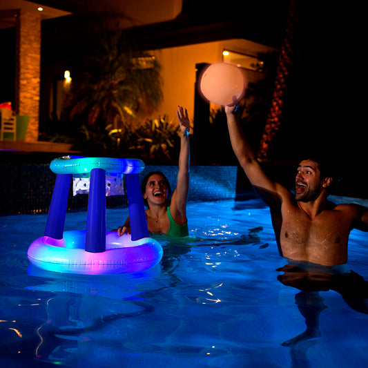 Illuminated Floating LED Basketball Set