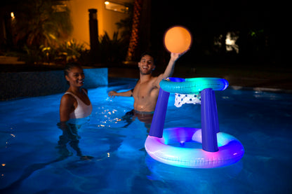 Illuminated Floating LED Basketball Set