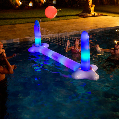 Illuminated LED Floating Volleyball Set